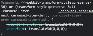 Bootstrap의 Carousel 컴포넌트의 CSS 일부